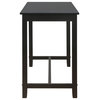 Riverbay Furniture 36" Wood Counter Height Pub Table in Black