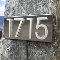 Modern illuminated number plague sign for outdoors - House Numbers