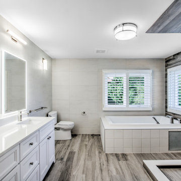 Master Ensuite Bathroom Renovation.  Aurora, Ontario.