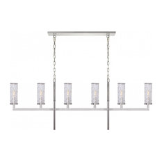 Liaison Linear Chandelier, 6-Light, Polished Nickel, 62"W (KW 5203PN-CRG CLR8M)