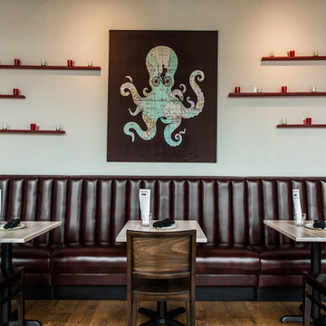 Parella's Custom Whitewashed Restaurant Tables
