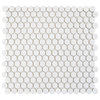 Hudson Penny Round Glossy White Porcelain Floor and Wall Tile