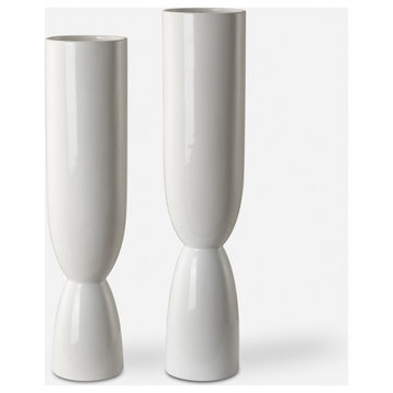 Uttermost 18138 Kimist 20" Tall Ceramic Vase - White