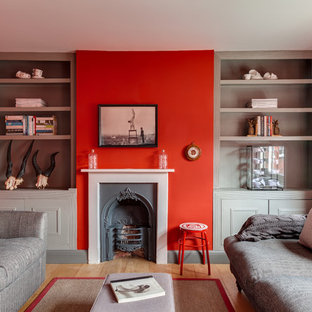 75 Most Popular Living Room with Red Walls Design Ideas for 2019