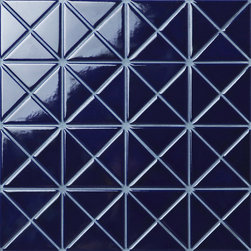 Artistic Pool Tile: Federal blue glossy - TR2-SA-P4 - Mosaic Tile
