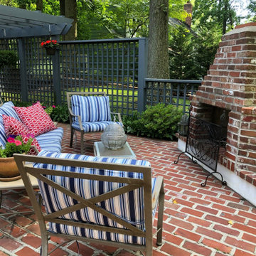 Cherry Hill Brick Patio with Fireplace