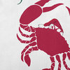 Santa Claws Crab Accent Pillow, Christmas Pink, 18"x18"