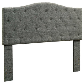 Furniture of America Saira Fabric Full/Queen Tufted Headboard in Gray