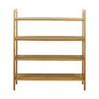 Oceanstar 4-Tier Bamboo Shoe Rack, Natural