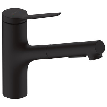 Hansgrohe 74800 Zesis 1.75 GPM 1 Hole Pull Out Kitchen Faucet - Matte Black