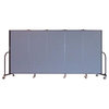 Freestanding 72 in. Tall Fabric Privacy Screen - 5 Panels (Stone Fabric)