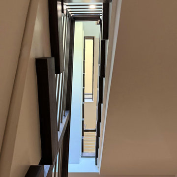 Project #137 | Maple Staircase with Stainless Steel Railing