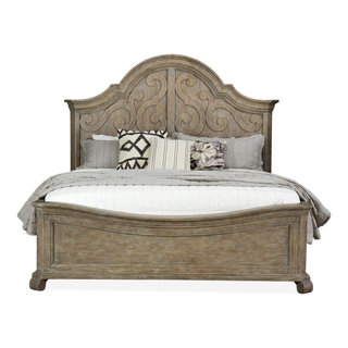 Complete Shaped Panel Bed, King - French Country - Platform Beds - by ...