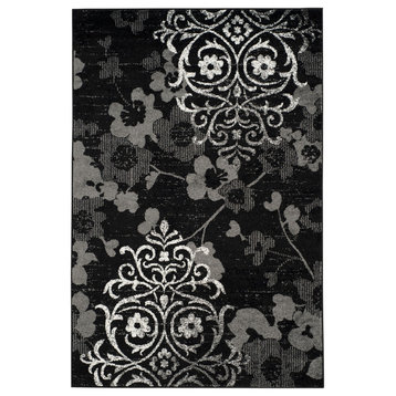 Safavieh Adirondack Collection ADR114 Rug, Black/Silver, 6'x9'