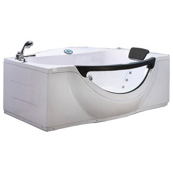 Whirlpool bathtub white 70.8" x 31" hot tub with Heater - Jungle