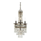 Crystorama Mercer 4 Light English Bronze Mini Chandelier