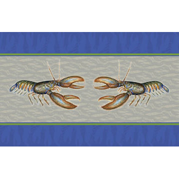 Betsy Drake Blue Lobster 30 Inch By 50 Inch Comfort Floor Mat