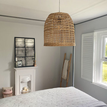 Scandi bedroom with shutters
