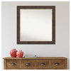 Lined Bronze Non-Beveled Wall Mirror 31x31 in.