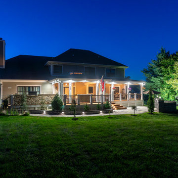 Deck with Covered Porch (detail - lighting)