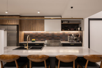 Photo of a contemporary kitchen.