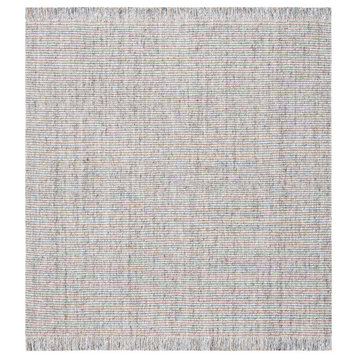 Safavieh Vintage Leather Collection NF826F Rug, Grey/Natural, 6' X 6' Square