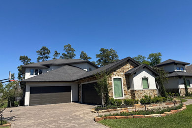 Inspiration for a large timeless exterior home remodel in Houston