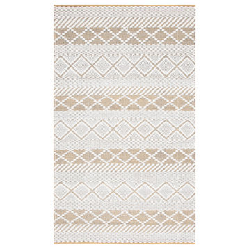 Safavieh Couture Natura Collection NAT854 Rug, Ivory/Yellow, 4'x6'