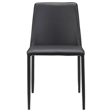 Nora Pu Dining Chair Black, Set of 2