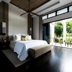Breezway Powerlouvres next to fixed lites help frame a view while allowing venti - Windows