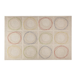 Mat Orange - Mat Orange Circa White Rug - Rugs