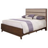 Progressive Furniture Mid-Mod Upholstered Panel Bed, Cinnamon, King