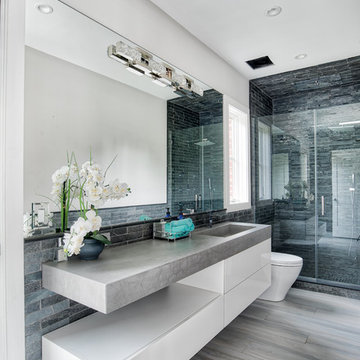 Exceptional Pool House Shows-Off Modern Kitchen and Bath