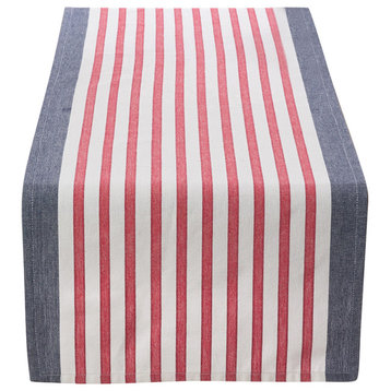 American Flag Striped Cotton Table Runner