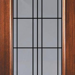 Slab External Single Door 80 Mahogany Cantania GBG 3/4 Lite GBG Glass - Front Doors