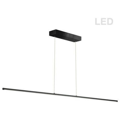 Modern Modern Pendant Light Array, Matte Black, 72"