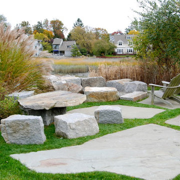 Cobblestone Driveway & Natural Outdoor Living Space