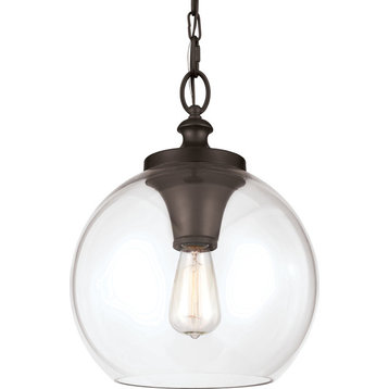 1-Light Tabby Pendant, Oil Rubbed Bronze, Clear