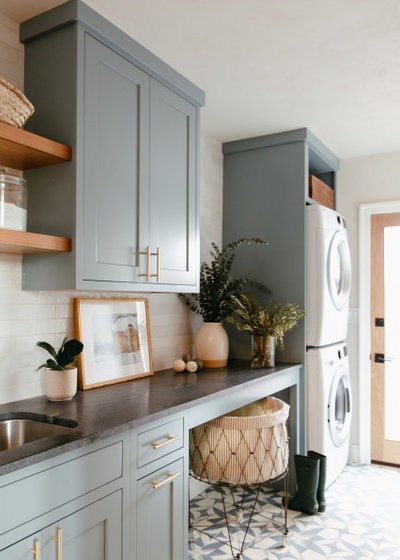 Rustic Laundry Room by Laura Medicus Interiors
