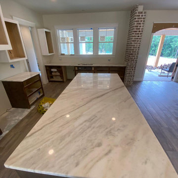 Fantastic White Dolomite Kitchen Countertops - Large Island