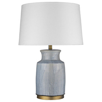 Acclaim Trend Home 27.25" Table Lamp, Brass/Seasalt Tapered