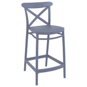 Cross Bar Stool, Set of 2 - Midcentury - Outdoor Bar Stools And Counter  Stools - by Compamia | Houzz