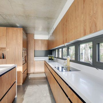 Cuisine dans une maison d'architecte - Vaucresson