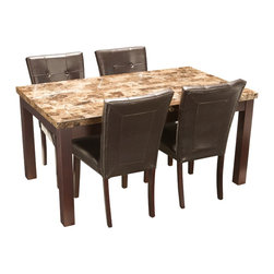 Bedrock 5-pc. Marble Dining Set - Dining Sets