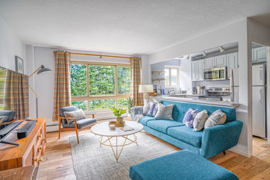 Living room - modern living room idea in Seattle