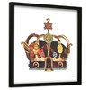 "Crown w/Round Arches" Hand Made Art Collage by Alex Zeng in Solid Black Frame