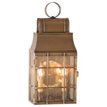 Irvin's Country Tinware Washington Wall Lantern in Weathered Brass