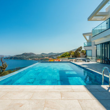 Blue Bead Porcelain Tiles - Bodrum,Mugla Villa