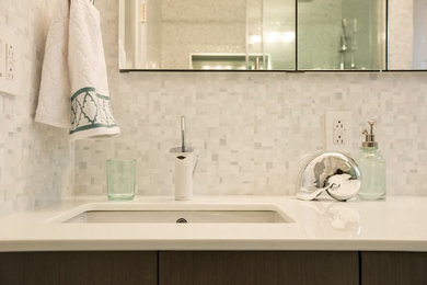 Inspiration for a contemporary bathroom remodel in New York