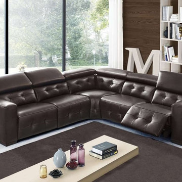 Modern Riley Sectional Sofa | Brown